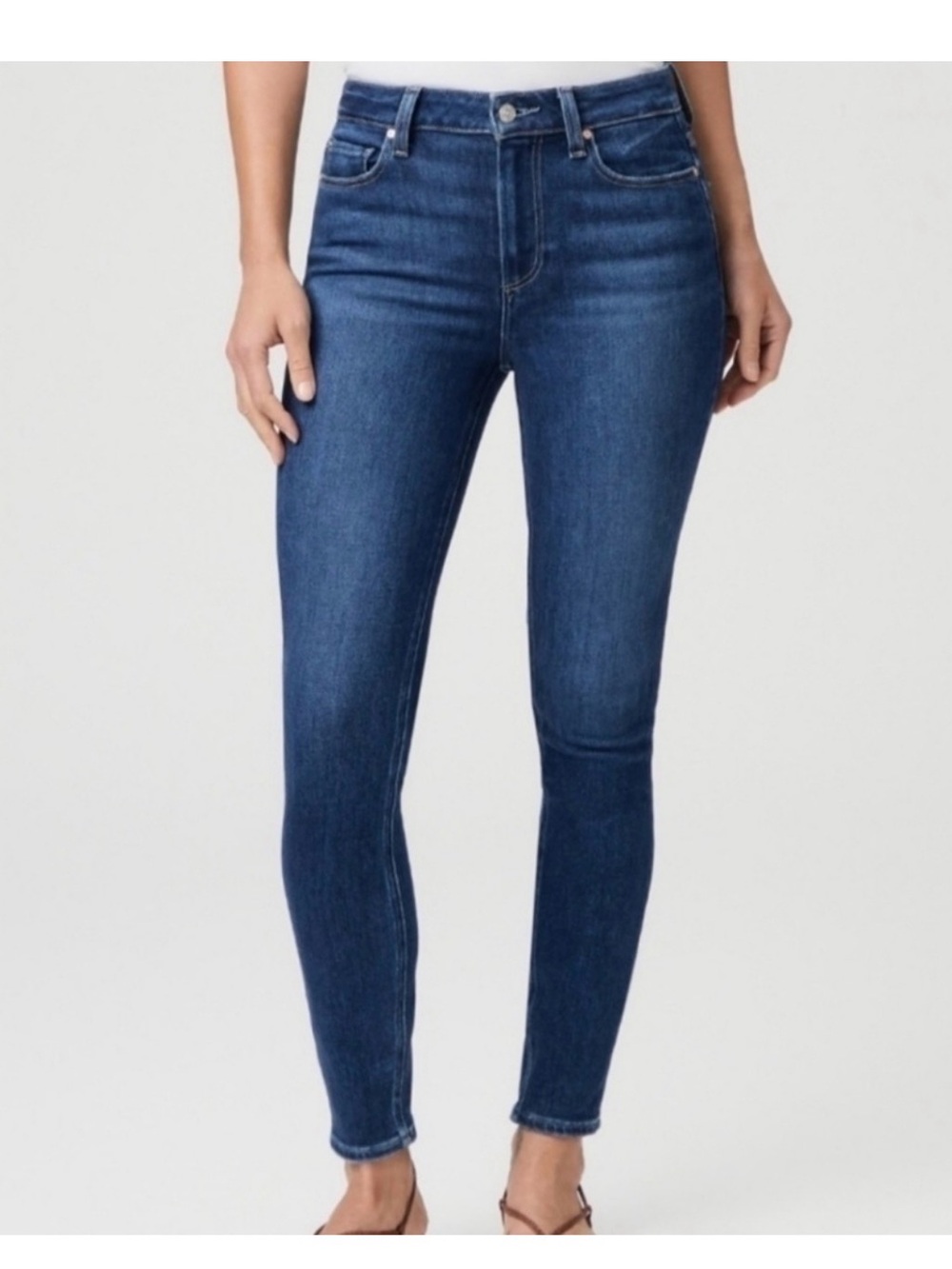 PAIGE Hoxton Ankle Skinny Jeans Women Size 28 Blue Pockets Casual Stretch